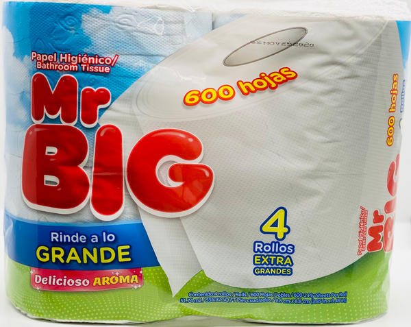 MR BIG TOILET PAPER 40 ROLLS (10 PACKS OF 4 ROLLS EACH)